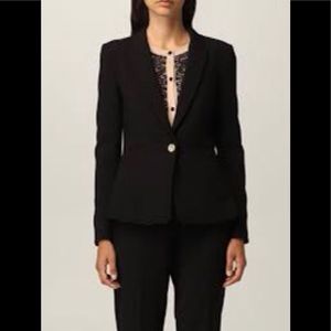 TAHARI Arthur S.Levine Classic Blazer Size 4 Office Career Workwear Black Pocket